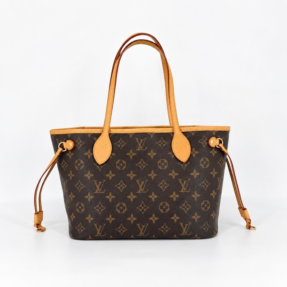 Louis Vuitton Neverfull PM Brown Monogram Tote Luxury Classic Work Travel Bag